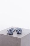 Chanel Blue Marine CC Crystal Embellished T Strap Flat Thong Sandals 