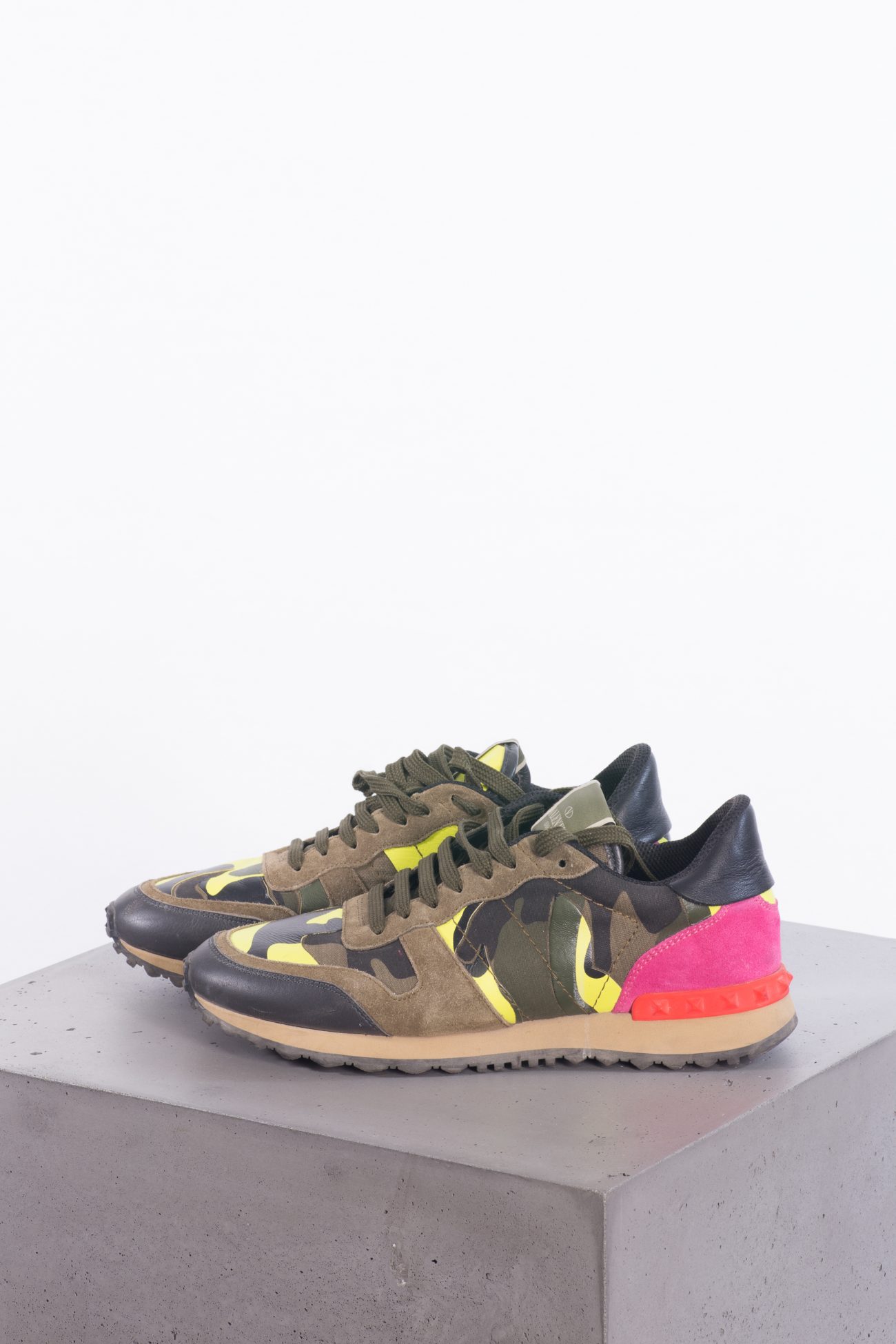 Valentino Limited Edition Pink & Camouflage Runner Sneakers