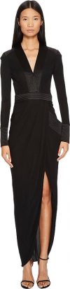 Thomas Wylde Shelly Long Sleeve Jersey Long Dress