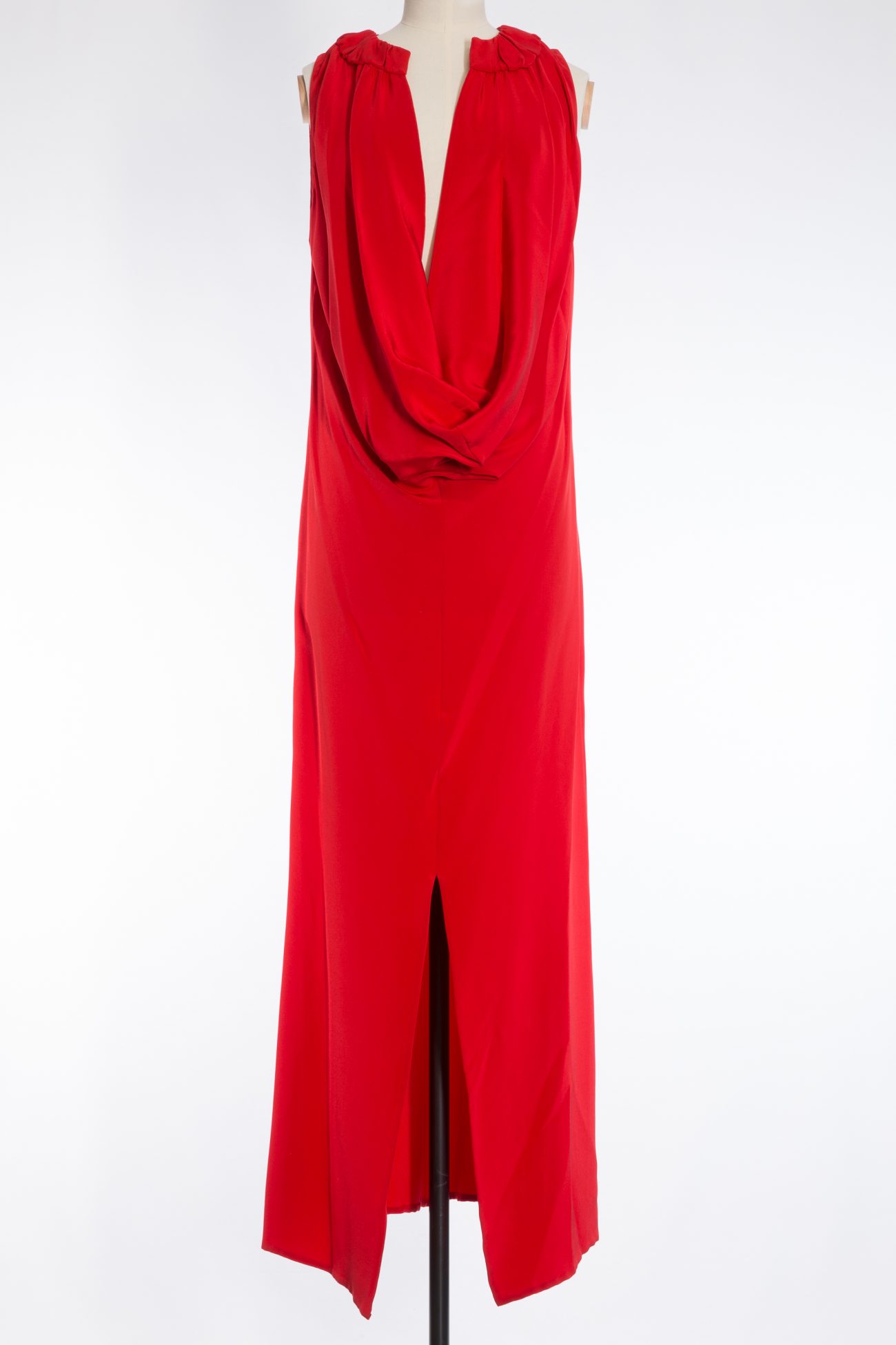 Salvatore Ferragamo maxi silk dress in red