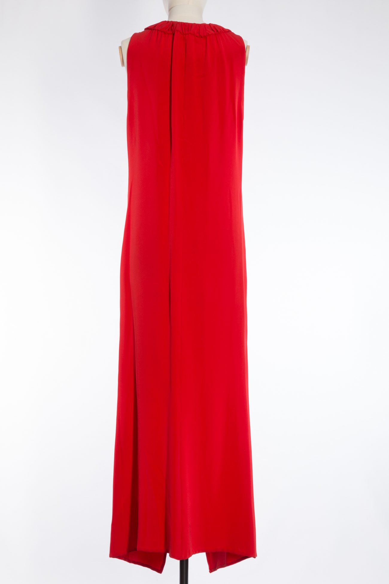 Salvatore Ferragamo maxi silk dress in red