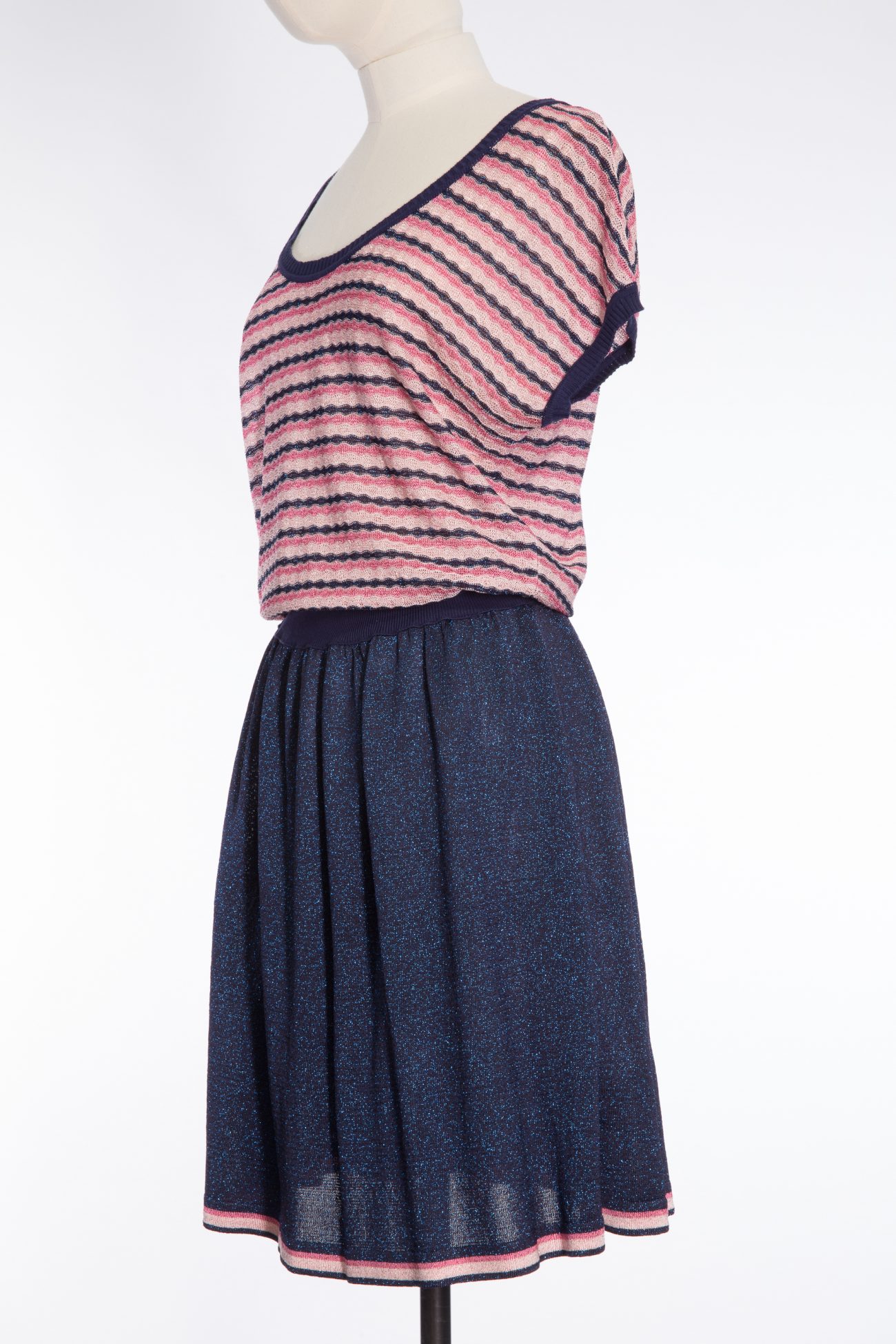 Trussardi jeans Midi dress with shiny thread