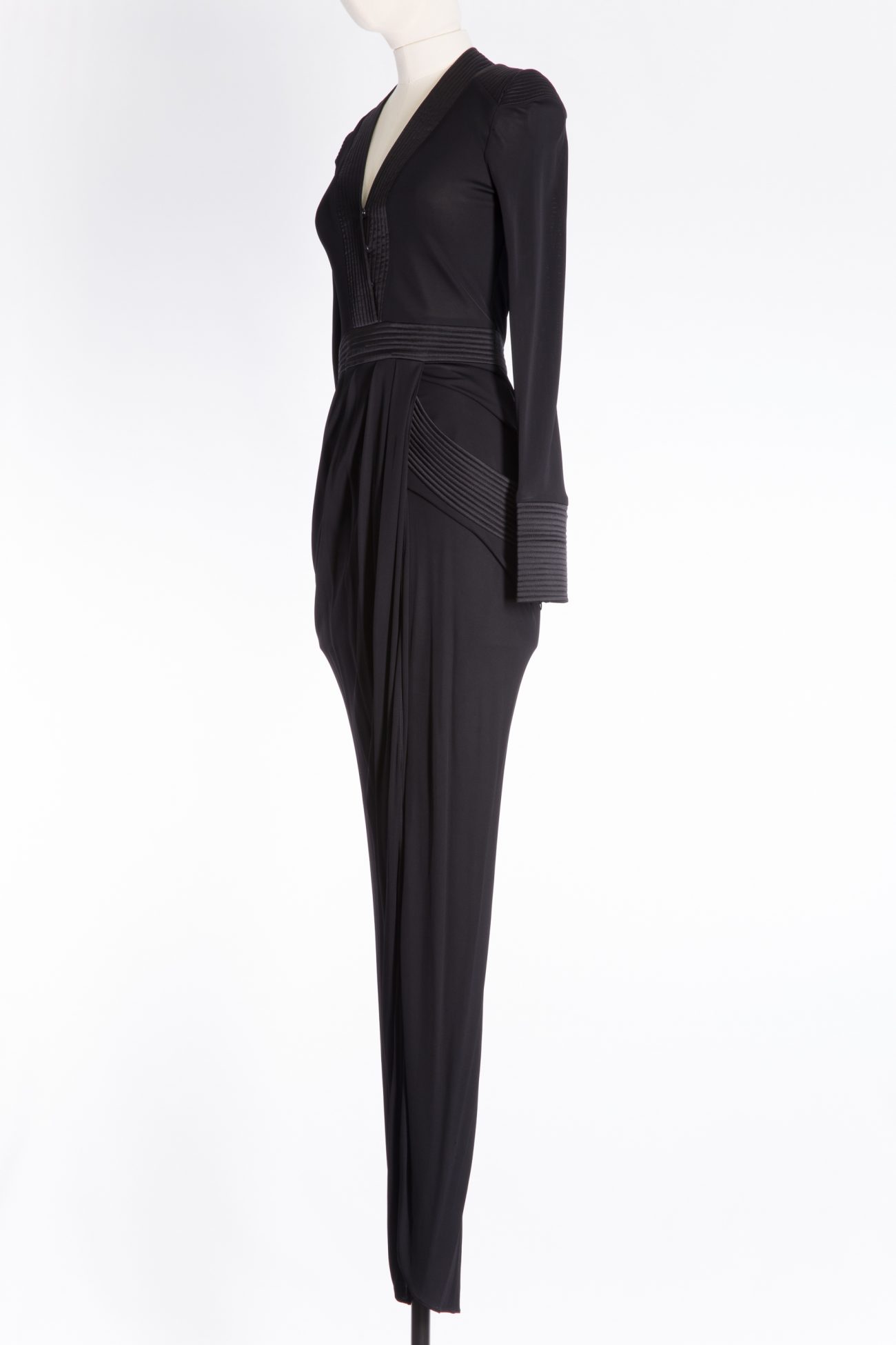 Thomas Wylde Shelly Long Sleeve Jersey Long Dress