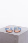 Louis Vuitton Blue Denim Fabric Lock It Flat Slides