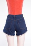 Denim Shorts with decorative pearls