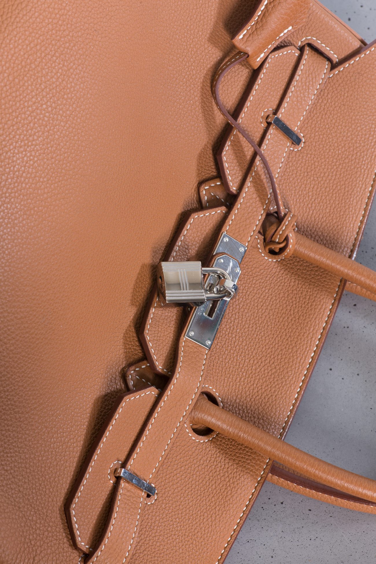 Hermes Birkin 35 Cognac Togo Palladium Hardware