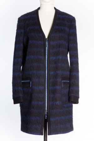 Kenzo Wool Blue and Black Coat