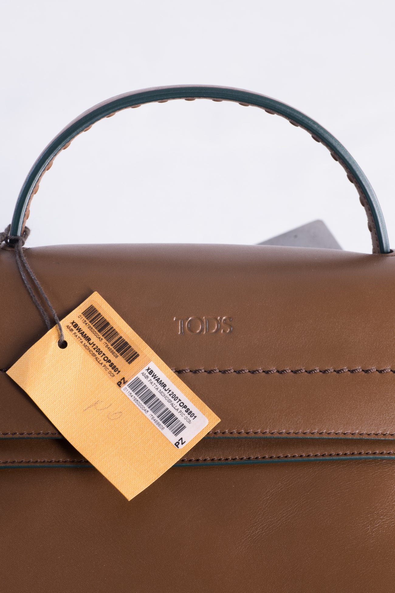 Tods Handle Bag 'WAVE' in Brown and Turquoise