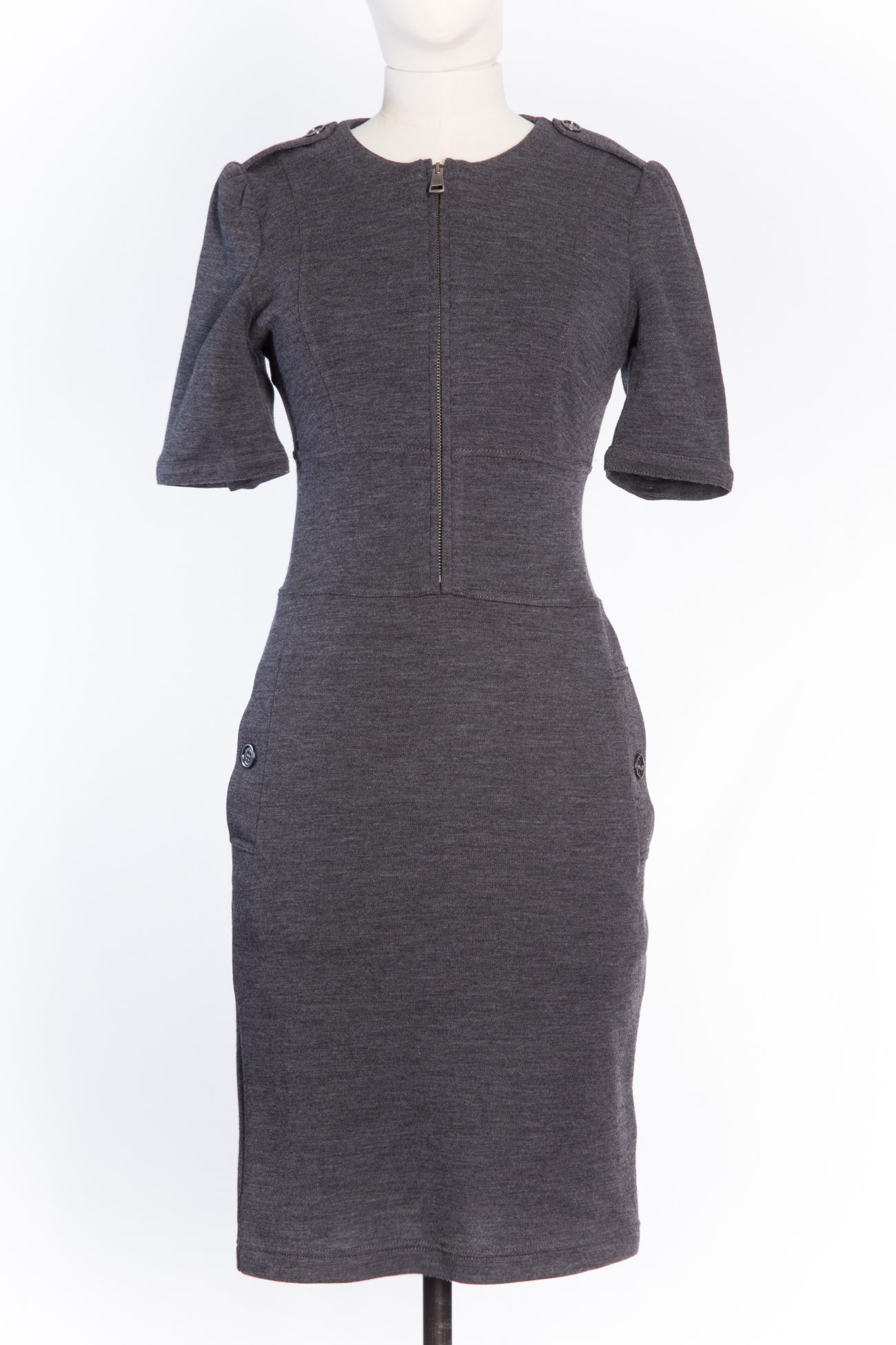 Burberry Wool Mid-Length Dress