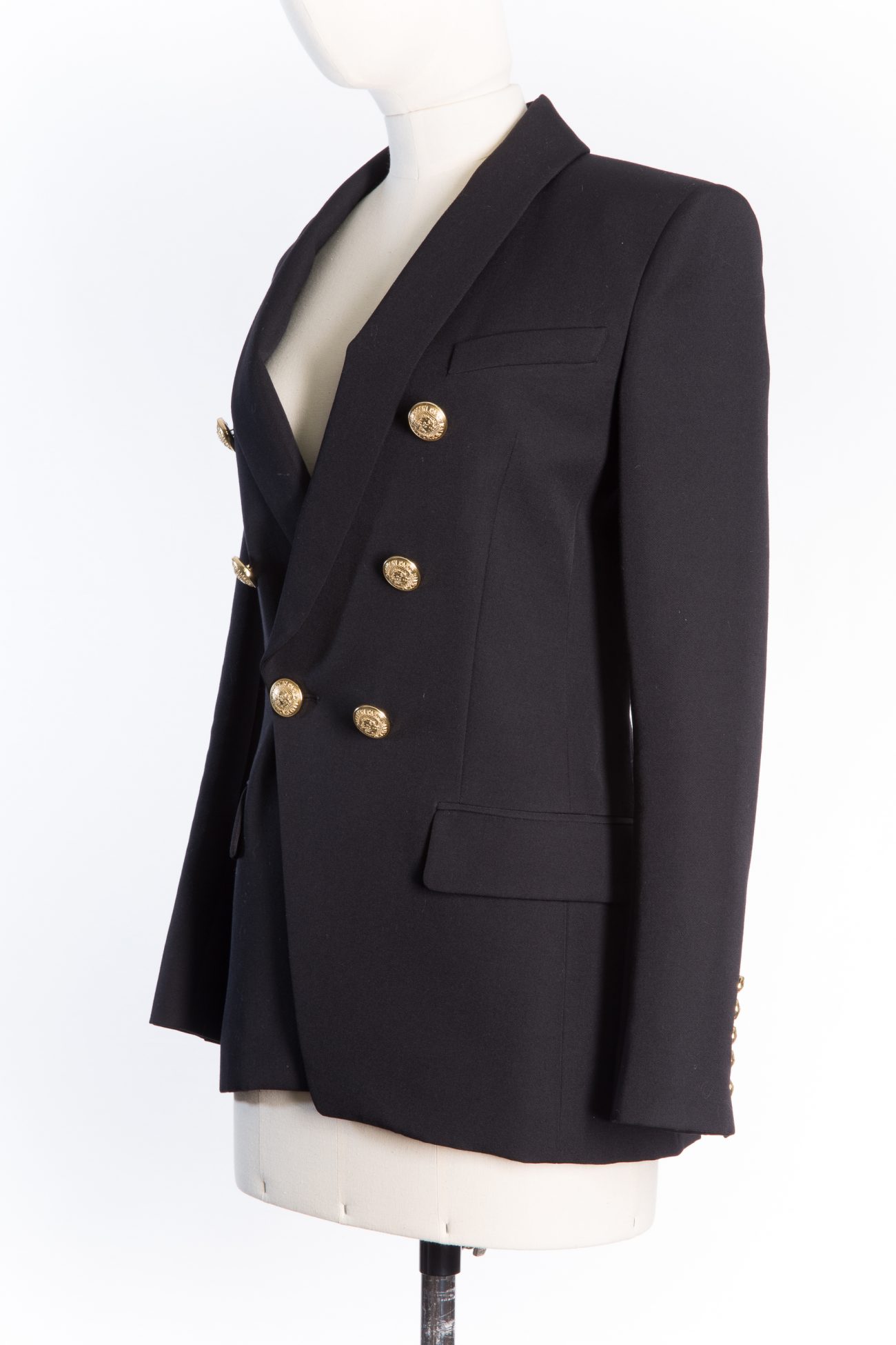 Louis Vuitton Classic Single-Breasted Coat BLACK. Size 50