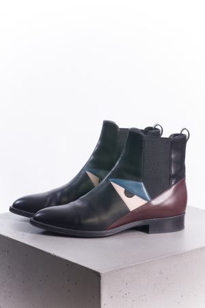 Fendi Leather Ankle Chelsea Boots