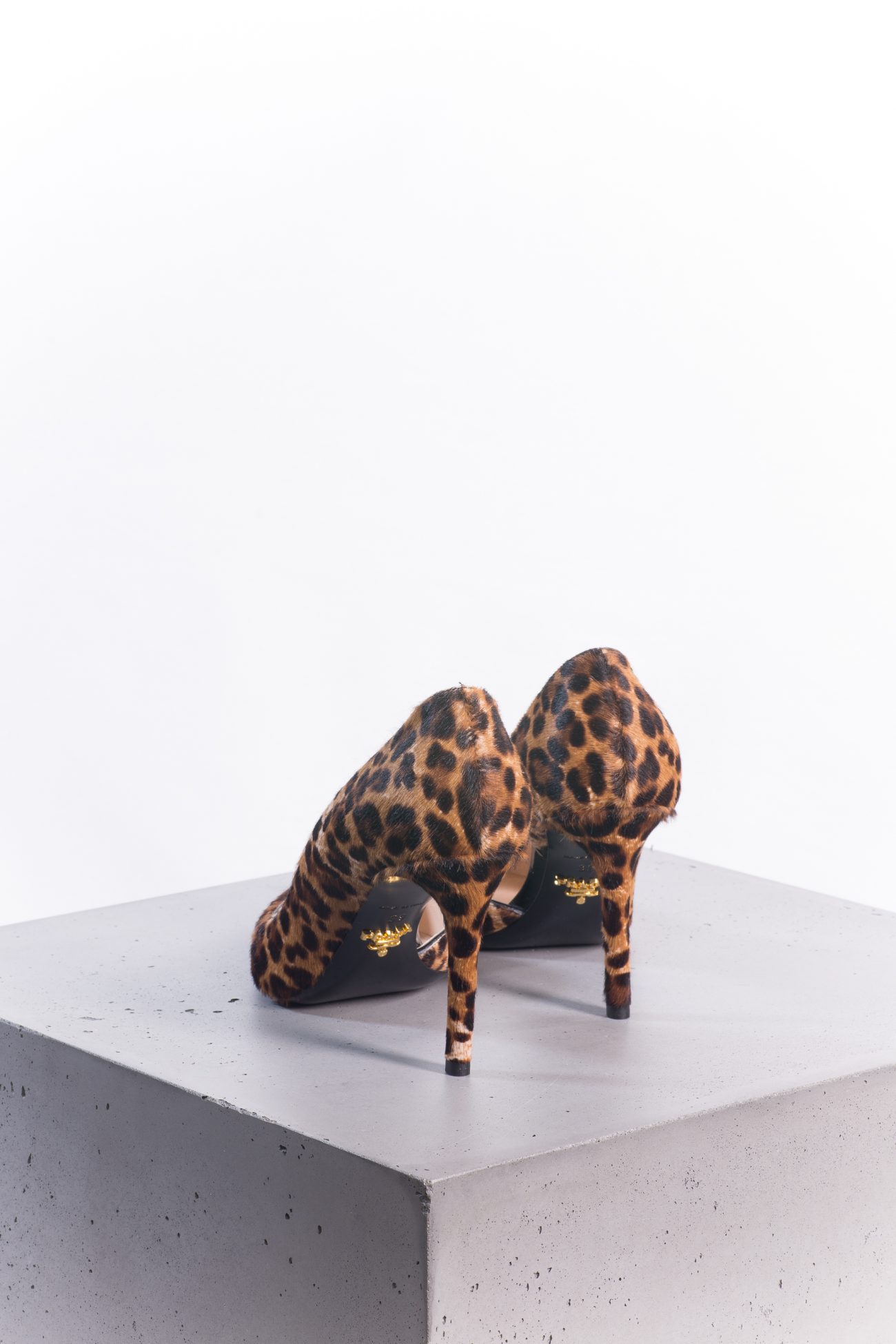 Prada Leopard Print Pony Hair And Patent Leather D'Orsay Pumps