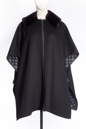 Louis Vuitton Hooded Cape from Wool with Removable Collar