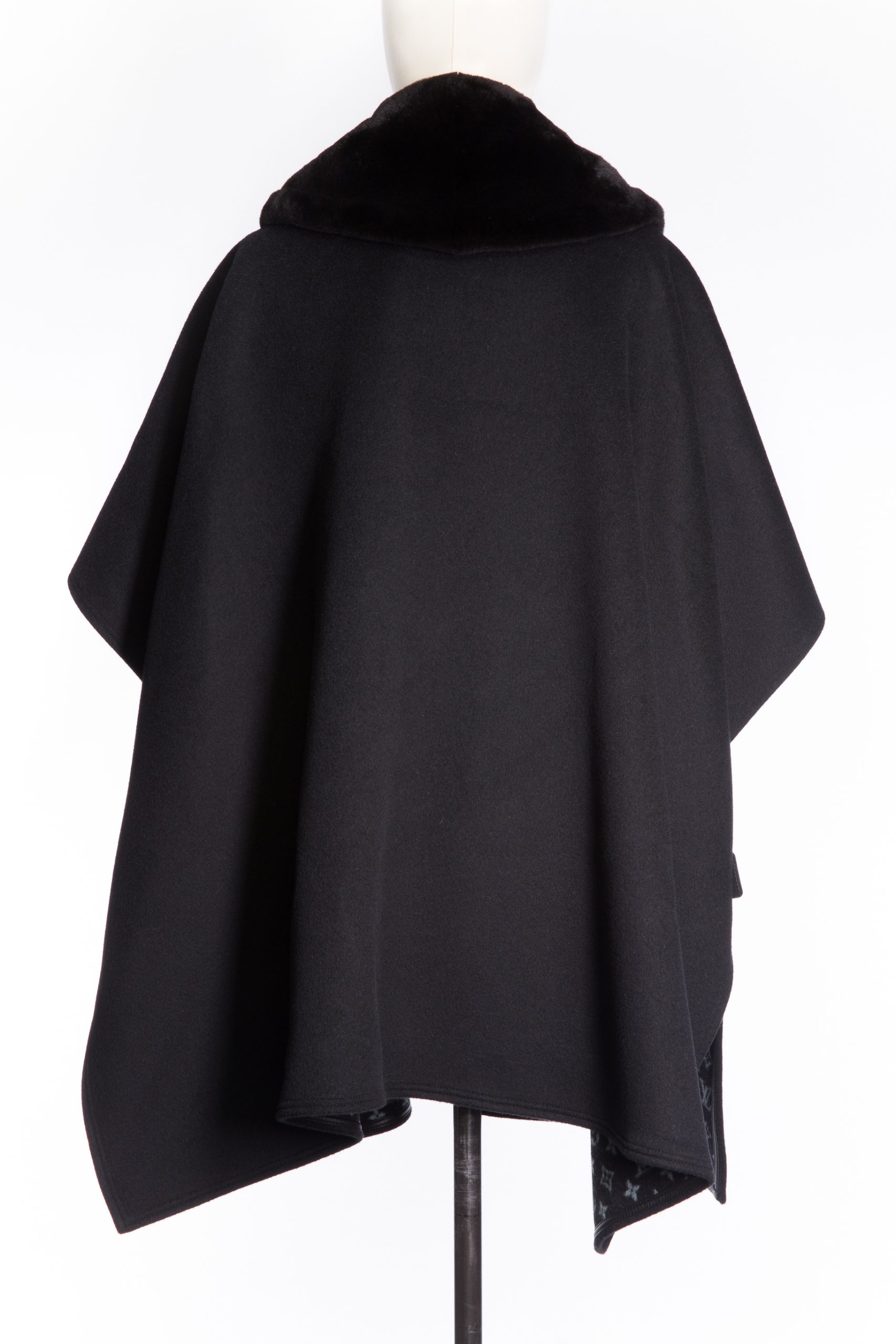 Louis Vuitton Hooded Cape from Wool with Removable Collar