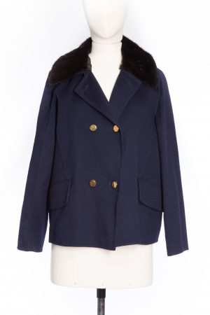 Louis Vuitton Cashmere Jacket with Mink Removable Collar 