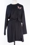 Louis Vuitton Black crystal-embellished cotton pullover T-shirt dress