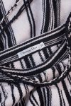 christian dior striped black and white wool skirt