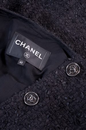 chanel Black Jacket with CC-Logo Buttons