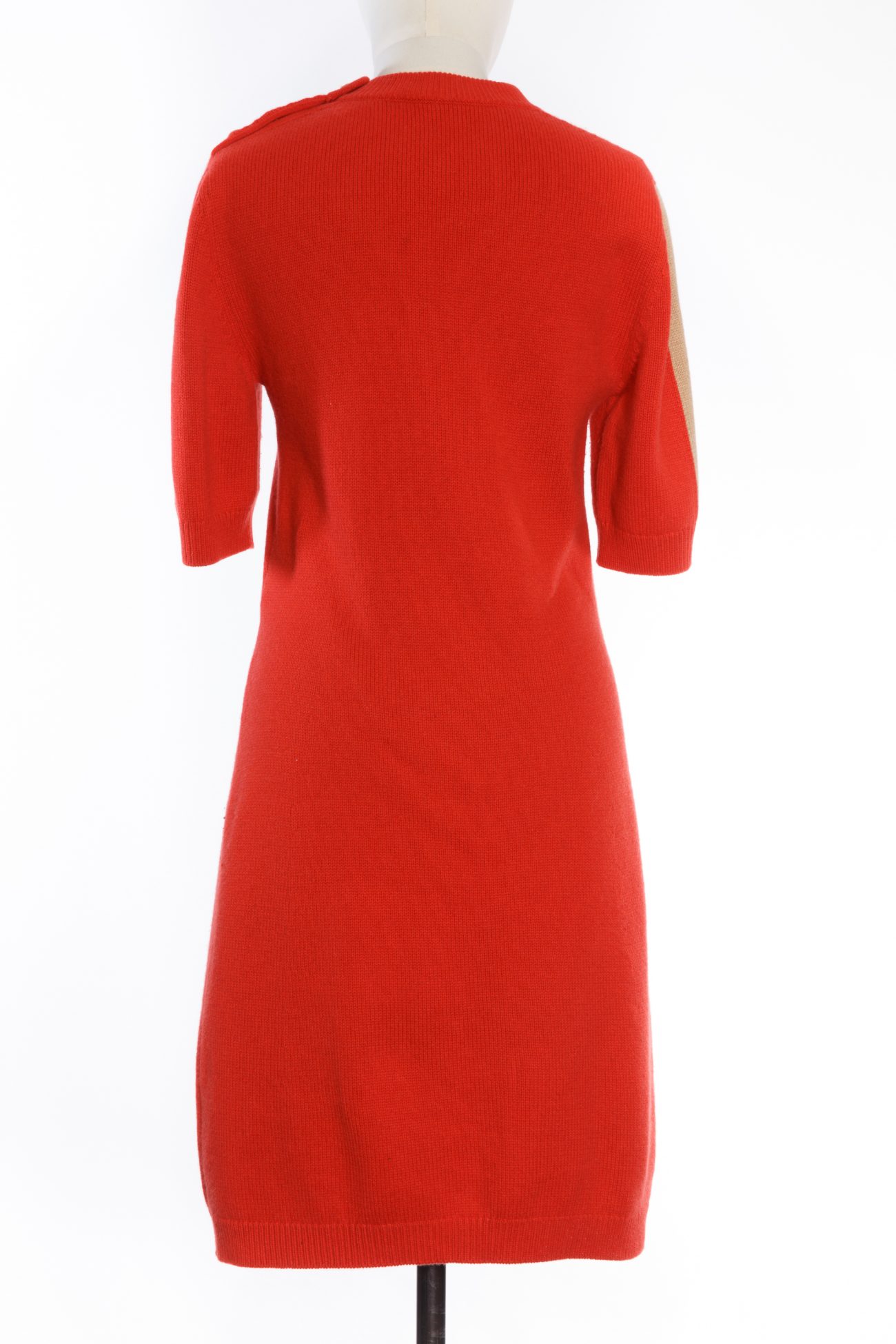 Louis Vuitton Cashmere Knitted Mini Dress in Red