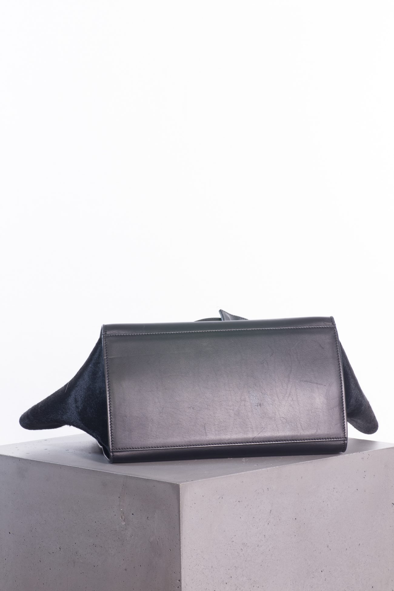 Celine Dark Brown Calf Hair Trapeze Bag