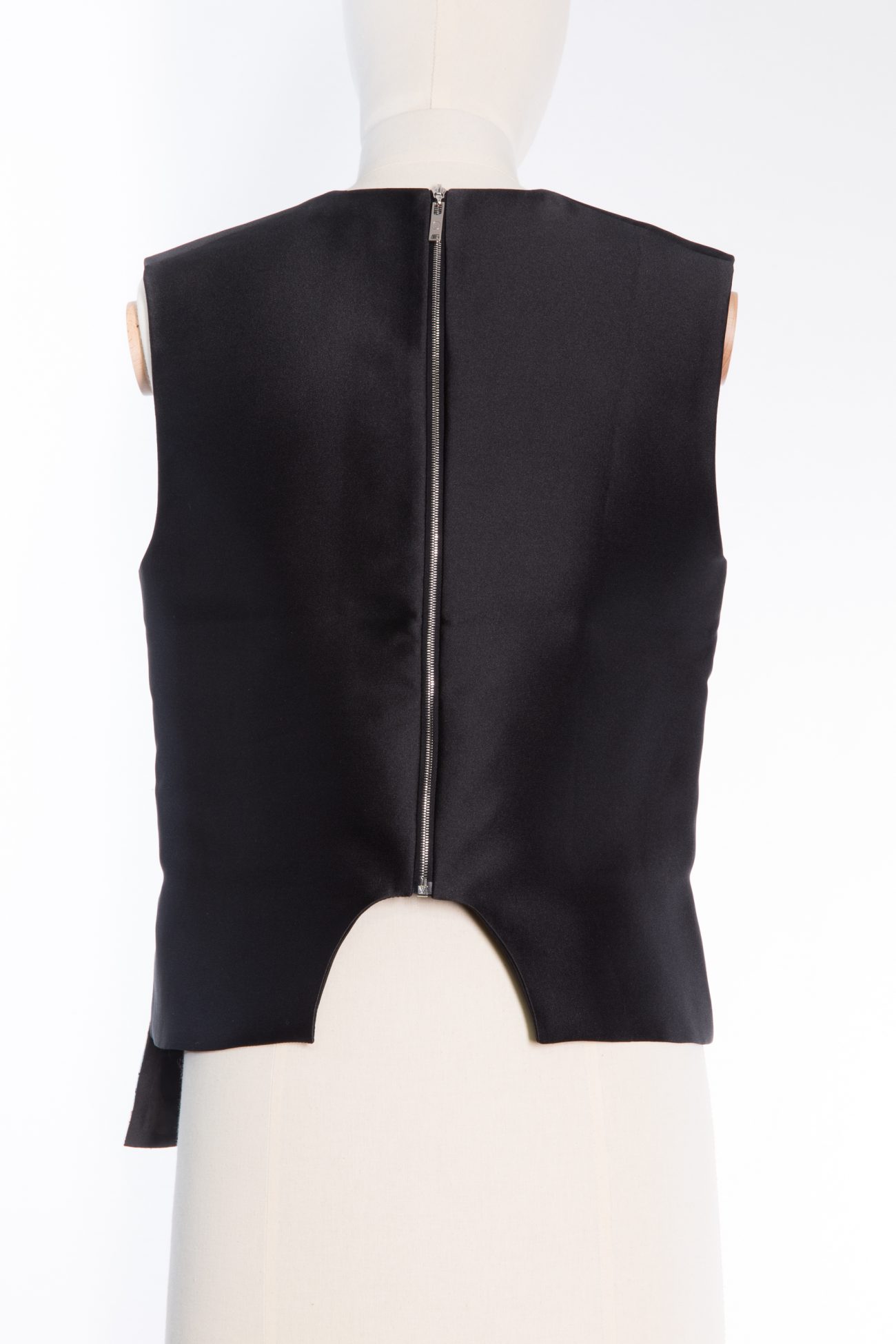  Black Silk Sleeveless Top