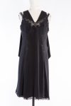 Louis Vuitton Mid-length Silk Dress with Adjustable Leather Straps