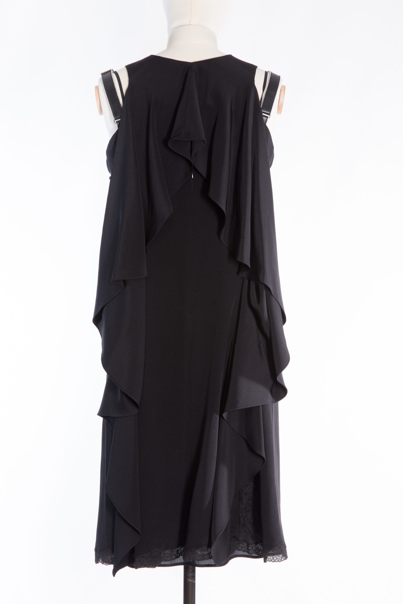 Louis Vuitton Mid-length Silk Dress with Adjustable Leather Straps
