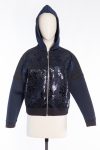 Louis Vuitton Hoodie with vernis leather flower appliqué