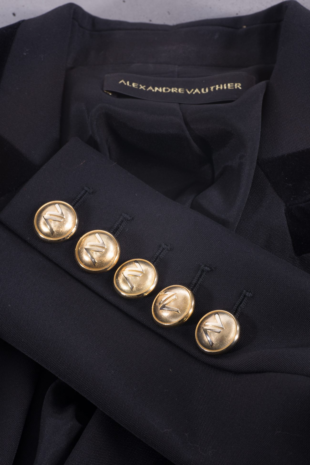 Alexandre Vauthier Gold tone button double-breasted blazer
