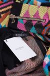 Balmain Multicolor geometric jacquard knit bodycon dress