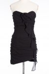 Alessandra Rich Strapless ruffled silk-georgette mini dress