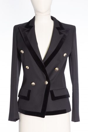Alexandre Vauthier Gold tone button double-breasted blazer