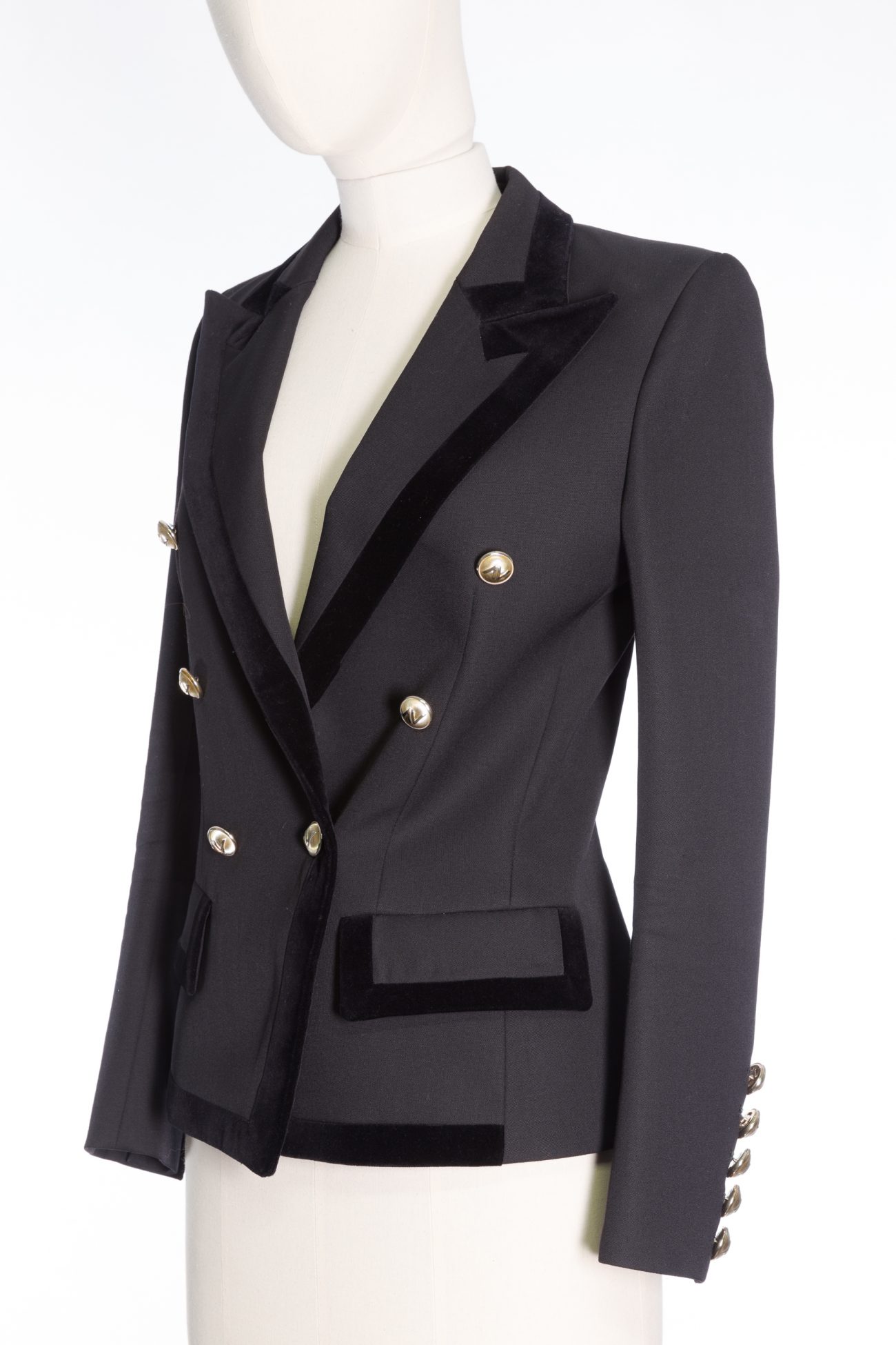 Alexandre Vauthier Gold tone button double-breasted blazer