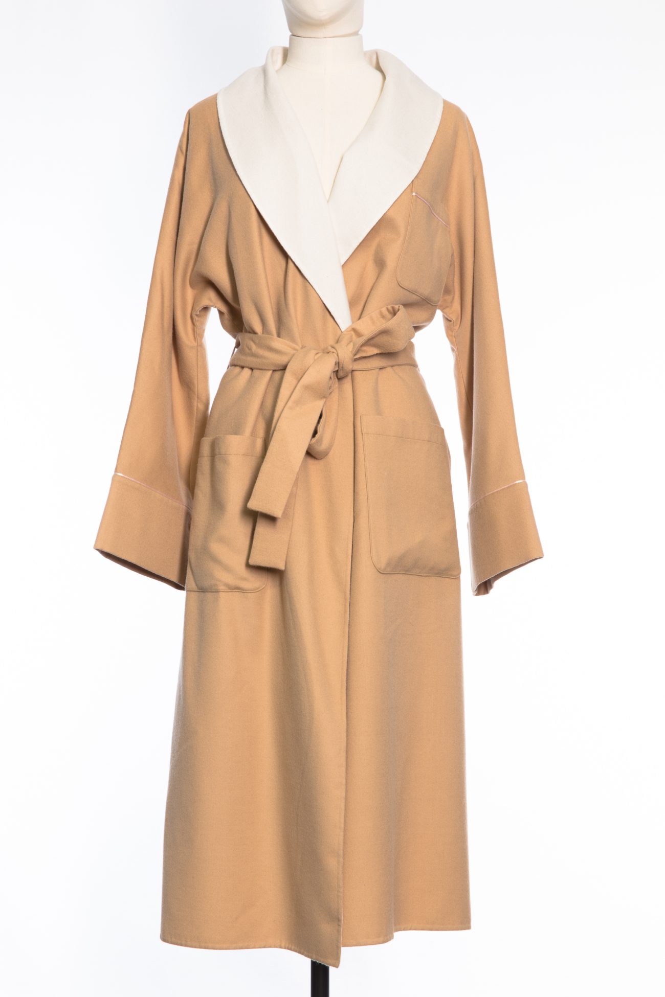 Agnona Tie-waist wool coat