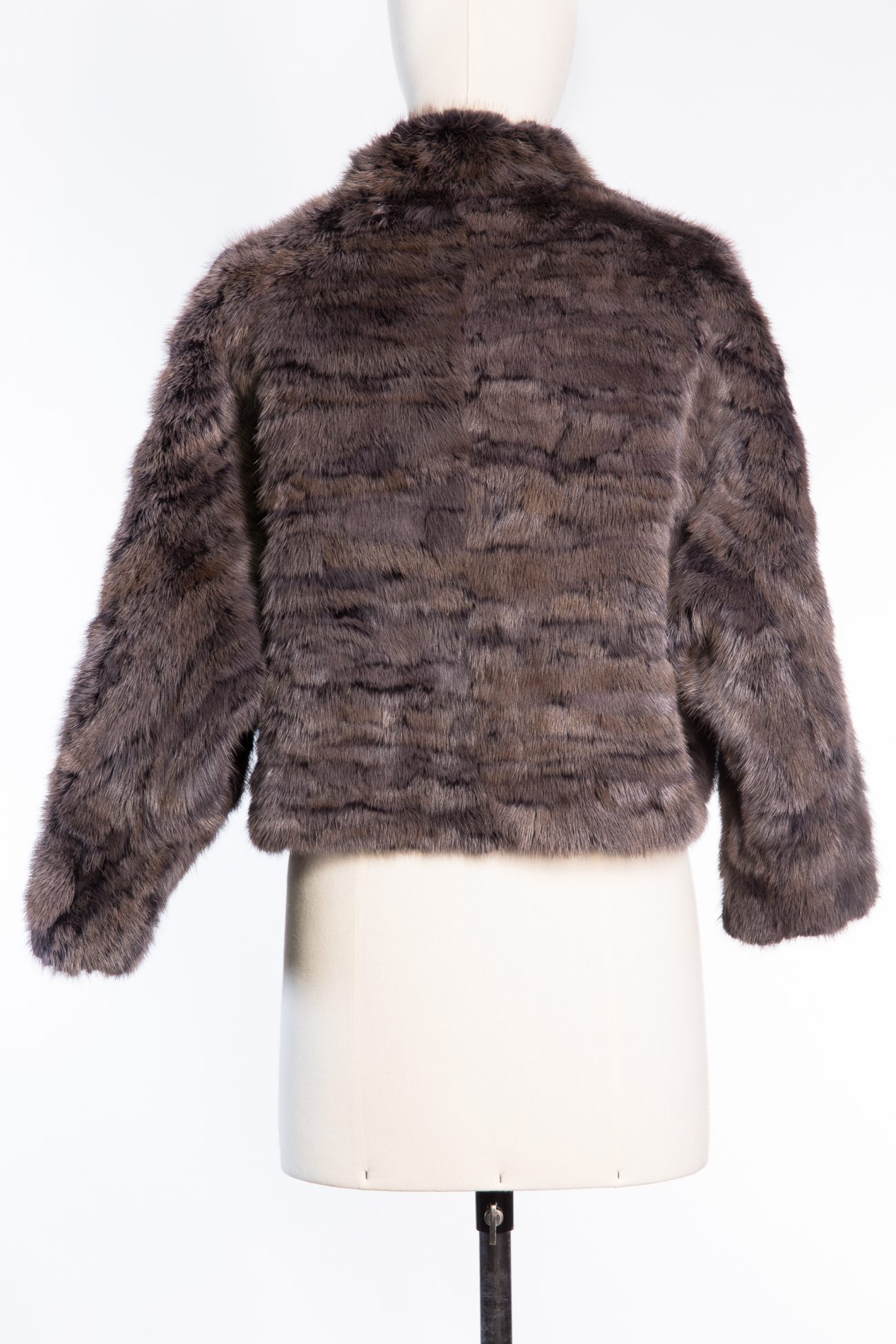 Brunello Cucinelli Mink fur jacket with monili-embellished zip closure