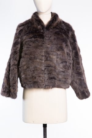 Brunello Cucinelli Mink fur jacket with monili-embellished zip closure