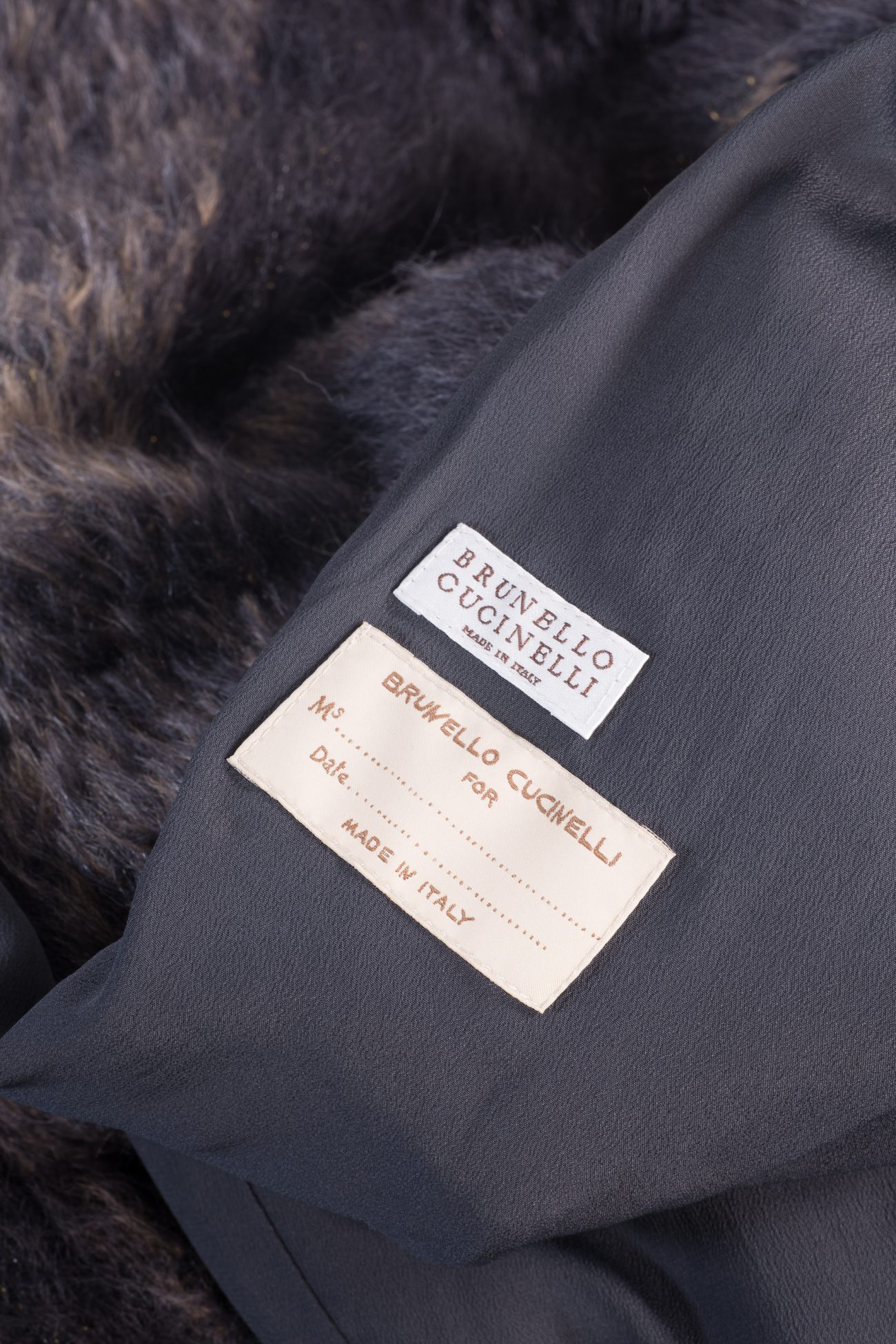 Brunello Cucinelli Double-breasted windowpane alpaca-wool coat with monili