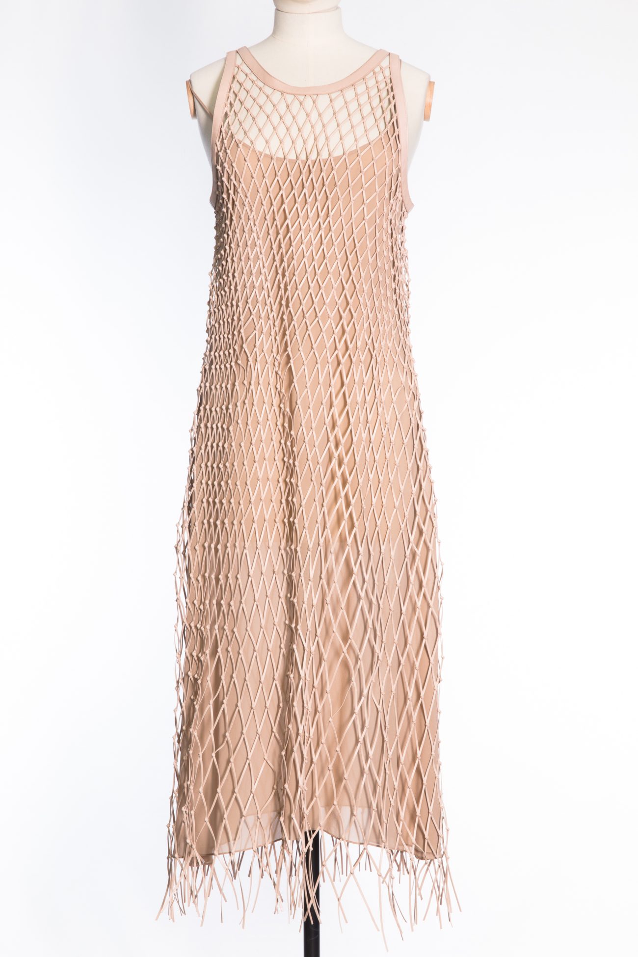 Christian Dior Dress Leather Mesh and silk