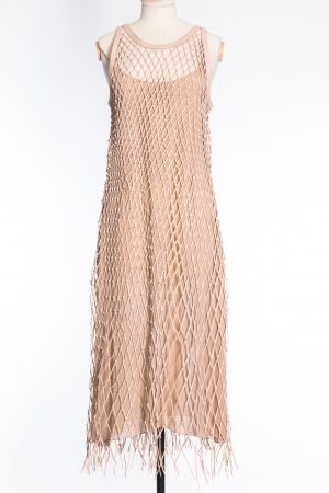 Christian Dior Dress Leather Mesh and silk