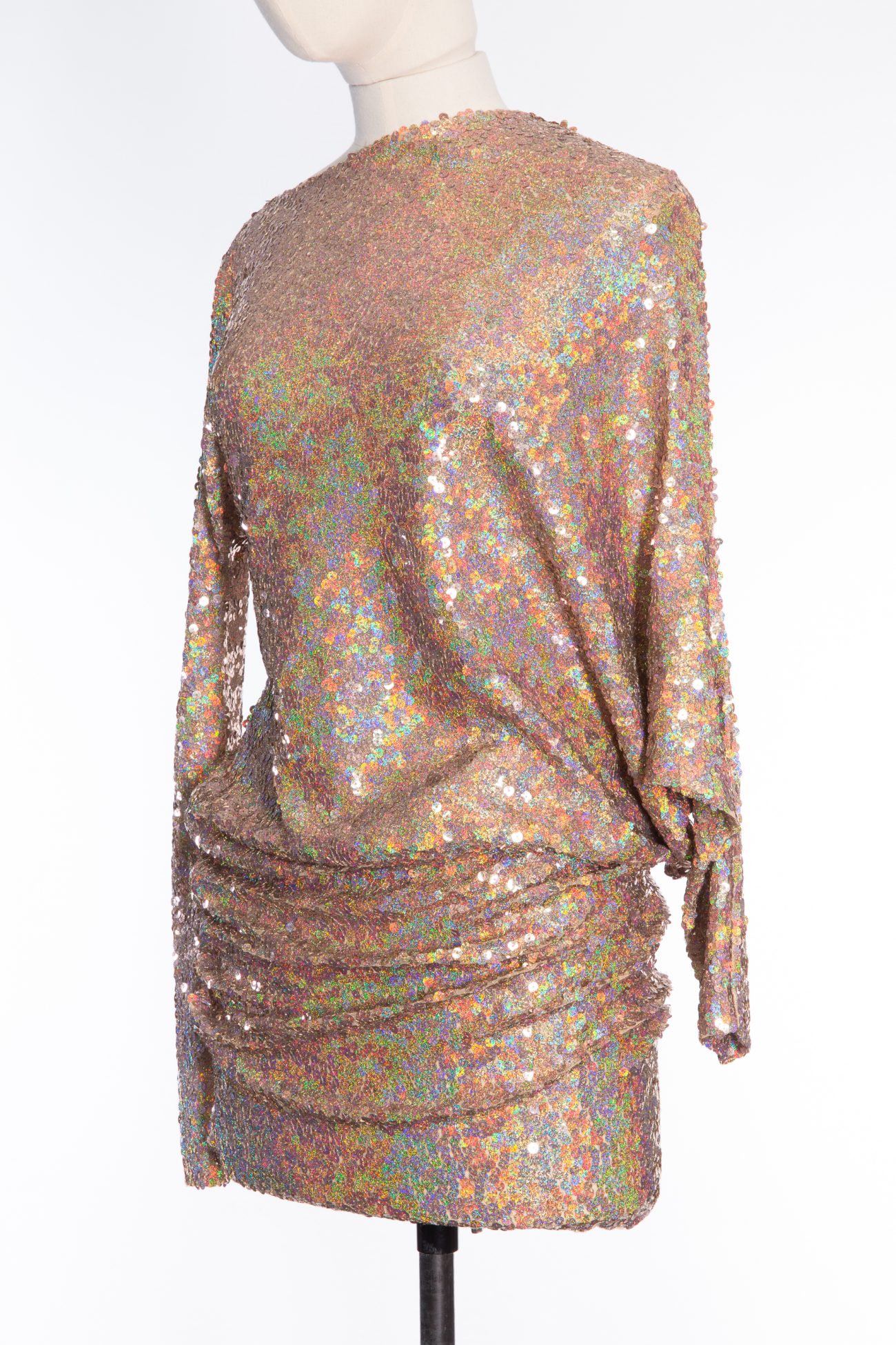 Talbot Runhof Mini asymmetric dress with sequins