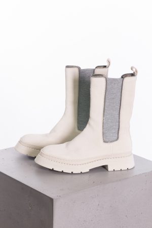 Brunello Cucinelli Suede Chelsea boots with Monili beads