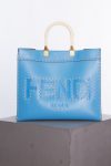 Fendi Sunshine medium blue calf leather bag