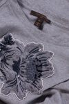 Louis Vuitton Flower embroidered T-shirt in grey 