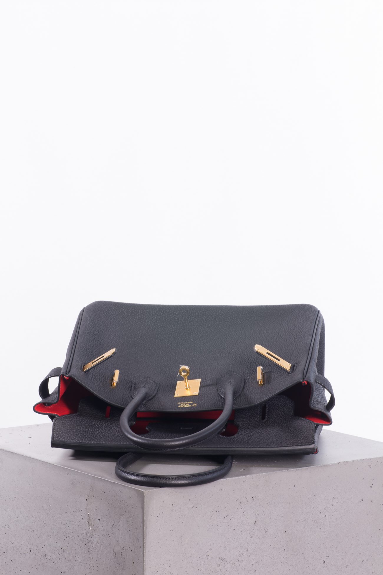 Hermes Birkin 30 Togo Special Edition in black&red