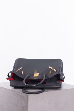 Hermes Birkin 30 Togo Special Edition in black&red
