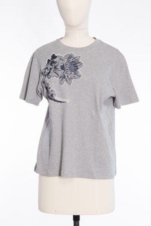 Louis Vuitton Flower embroidered T-shirt in grey 