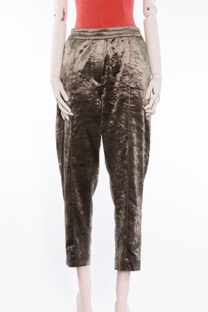 Brunello Cucinelli Cropped velvet-blend tapered pants