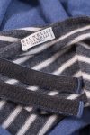 Brunello Cucinelli Cashmere belted striped cardigan 