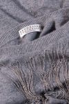 Brunello Cucinelli Cashmere sleeveless top with monili hanging swing beaded fringe
