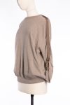 Brunello Cucinelli Cashmere sweater with adjustable grosgrain ribbon